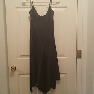 Black silky hi/low dress size small